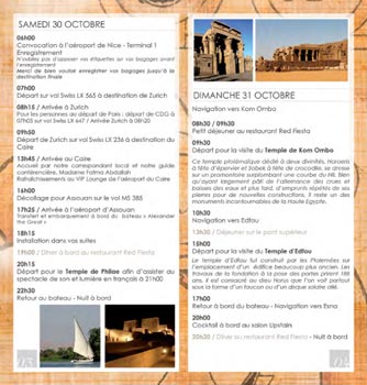 Organization of an incentive travel in Egypt - Program