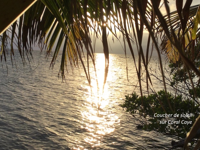 Coucher de soleil Coral Caye